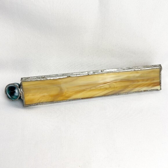 Handcrafted Stained Glass Kaleidoscope Artisan Optical Toy Leaded Panels 9” - Picture 1 of 10